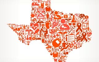texas Healthcare and Medical Red Icon Pattern