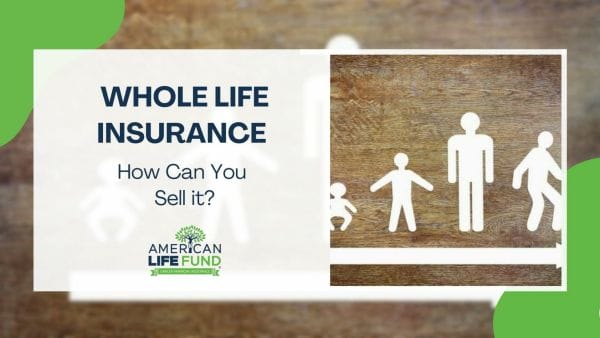 Blog feature image with a paper cutouts showing from infant to being old and a caption that says whole life insurance